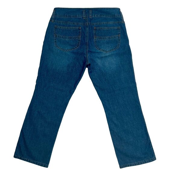 George & Martha Cropped Denim Jeans Women's Size 10 Mid Rise 2-Button - Picture 5 of 7